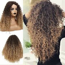 The look you want to achieve will depend on the technique and level of lightness. Afro Kinky Curly Ombre Brown Blonde Wigs Women African Synthetic Full Wig Us 19 73 Picclick