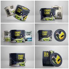 Download Small Paint Can Mockup In Packaging Mockups On Yellow Images Creative Store PSD Mockup Templates