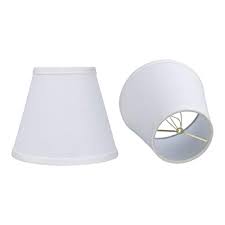 It can be used to add light and sparkle to any space in your home. Buy Double White Small Lamp Shade Clip On Bulb Set Of 2 For Candelabra Bulbs Alucset Barrel Fabric Lampshade For Table Chandelier Wall Lamp 4x7x6 Inch 2pcs Pack White Online In Hong