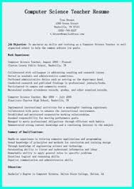 resume for computer science lecturer in