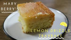Mary Berry S Lemon Drizzle Traybake Cake Montvale Bakes Youtube