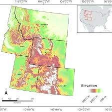 Map of utah, colorado and wyoming. The Five State Rocky Mountain Region Comprising Colorado Utah Download Scientific Diagram