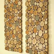 Wood Wall Art A Set Of Twin 2 Panles Tree Rounds Decor Etsy In 2021 Round Decor Tree Wall Decor Wood Artwork