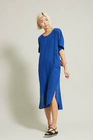 Black Crane Long Linen Dress In Royal Long Linen Dress Black Crane Dresses