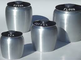 vintage kromex spun aluminum canister