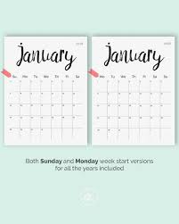 Printable Calendar 2019 2020 2018 Desk Calendar Pdf Download Planner 2019 Calendar Pages Digital Monthly 2019 2020 Calendar Printable 2019 Printable Calendar 2020 Calendar Printables Printable Calendar