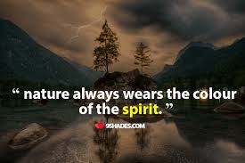 Nature Always Wears The Colour Of The Spirit Nature Quotes Nature Quotes For Whatsapp