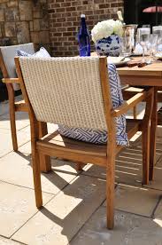 Lloyd Flanders Loom Back Teak Dining Chairs In Antique White Finish Teak Dining Chairs Casual Furniture Outdoor Furnishings