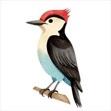 Cute woodpecker in watercolor painting style. Woodland pecker. Watercolor  woodpecker 56437206 Vector Art at Vecteezy