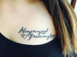 I just love the heart in the letter. Always In My Mind Forever In My Heart Tattoo Elegant Arts Tattoo