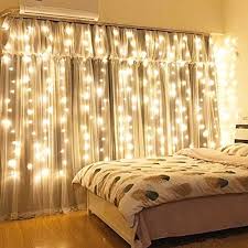 Amazon Com Window Curtain String Light 300 Led Usb Powered String Lights Wedding Party Home Garden Bedroom Outdoor Indoor Wall Decorations Warm White 9 8x9 8 Ft Home Improvement