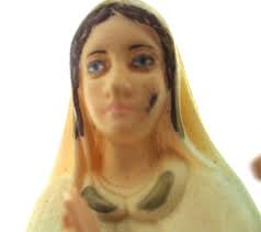 Set of 4 pcs Lady Fatima Small Statue Our Lady Fatima Portugal Resin  Madonna