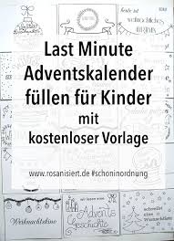 Last Minute Adventskalender Fullen Fur Kinder Zeit Statt Zeug Rosanisiert Adventkalender Zeit Statt Zeug Adventskalender Kinder