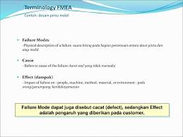Pekerjaan yang kurang efektif dan efisien. Failure Mode And Effect Analysis Fmea Ppt Download