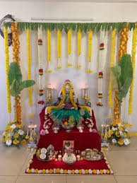 Pooja Decoration Ideas Goddess Decor Ganpati Decoration Design Pooja Room Door Design
