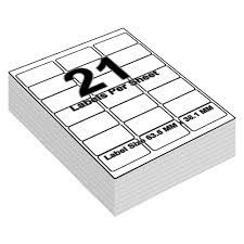 21 up a4 label sheets in a range of colours and materials for use in laser, copier & inkjet printers. Address Labels To Print 21 Labels Per Sheet 64mm X 38mm Isoul Official