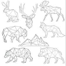 Geometric Animals Namesake Blankets X2f X2f Pre By Babylovequiltsshop Geometric Animals Geometric Drawing Geometric Art