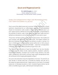 Pdf Gout And Hyperuricemia