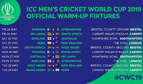 Photo gallery (click to enlarge). Icc Cricket World Cup 2019 Warm Up Schedule Fixtures Time Table
