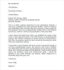 Templates for graduate admission letter. Free 8 Letter Of Intent Graduate School In Pdf Ms Word