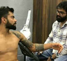 Pin By Disha Gupta On Legends Tattoo Studio Virat Kohli Tattoo Tattoo Artists