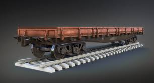 Flat Wagon Game Low Poly 3d Model Of Raildroad Cargo Car 3d Model Gruzovogo Zheleznodorozhnogo Vagona Platforma Model Low Poly Poly