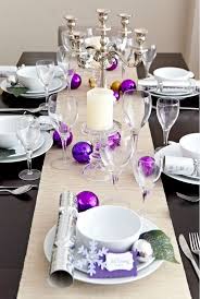 Colorful Christmas Tabletop Decor Ideas White Red Purple And Teal Holiday Table Decorations Purple Christmas Decorations Purple Christmas