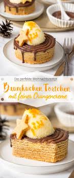 Festliche Baumkuchen Tortchen Mit Orangencreme Ina Isst Rezept Baumkuchen Rezept Lebensmittel Essen Orange Creme