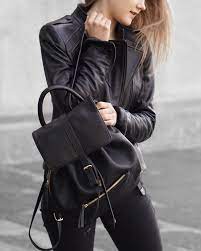 Maybe you would like to learn more about one of these? A Classic All Black Outfit Black Backpack Outfit Leather Backpack Outfit Black Leather Backpack