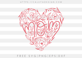 Download Free Mom Floral Heart Svg Caluya Design