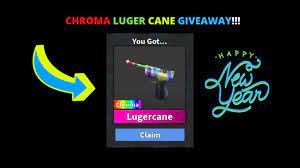 Roblox mm2 chroma luger godly. Chroma Luger Cane Giveaway Roblox Mm2 Christmas Update 2019 Happy New Year Youtube