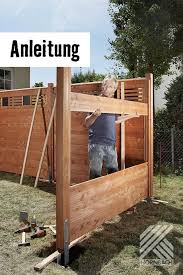 Sichtschutz Bauen Mit Zaunsystem Anleitung Von Hornbach Holzzaun Bauen Zaun Garten Zaun Ideen