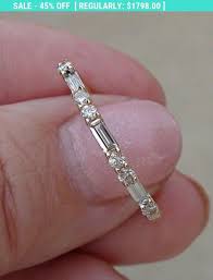 Wedding Band Baguette And Round Diamonds 14k Yellow Gold Rose Gold White Gold Thin Wedding Band Diamond Wedding Bands Wedding Rings Teardrop Baguette Wedding Band