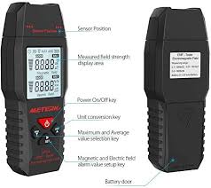It's widely used to test and learn electromagnetic radiation situationindoor and outdoor. Emf Meter Meterk Magnetic Electromagnetic Field Radiation Meter Handheld Mini Digital Lcd Temperature Emf Detector For Home Appliances Industrial Scientific Electrical Testing
