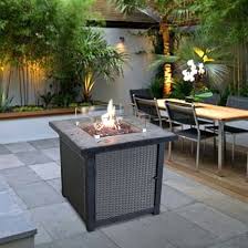 The fire pit table will add warmth and transitional style to any outdoor living space. Dakota Fields Garfinkel Concrete Propane Fire Pit Table Reviews Wayfair Co Uk