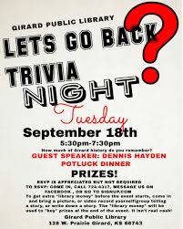 The history of the 4th of july and why. Girard Trivia Night September 18 Koam