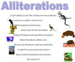 Australian Animals Alliteration Poems Samuel Alliteration Examples Alliteration Alliteration Activities
