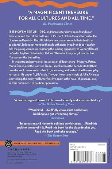 In the Time of the Butterflies, Paperback: Alvarez, Julia: 9781565129764:  Amazon.com: Books