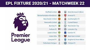 We've got you started with local teams. Epl Fixtures Today 2020 21 Matchweek 22 English Premier League Youtube