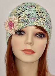 Hand Knits 2 Love Headband Headwrap Bandana Cotton Lace Flowers Designer  Fashion