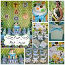 Crissy S Crafts King Of The Jungle Baby Shower Boy Baby Shower Themes Baby Boy Shower Party Boy Shower Themes