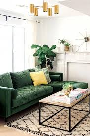 For A Beautiful Lush Living Room Contemporarylivingroomdecorideas Green Living Room Decor Living Room Design Green Velvet Sofa Living Room