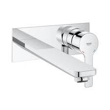 Buy grohe kitchen taps and get the best deals at the lowest prices on ebay! Grohe Lineare Wall Mounted Two Hole Basin Mixer Projection 207 Mm Chrome 23444001 Reuter