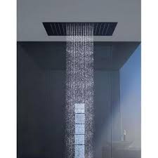 Hansgrohe 3 Spray 28 4 In Single Ceiling Mount Fixed Rain Shower Head In Polished Stainless Steel 10625801 The Home Depot Modern Shower Head Modern Shower Shower Heads