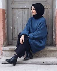 9 126 Begenme 71 Yorum Instagram Da Lamelif Lamelifgiyim Indigo Mavisi Oversize Model Kazak 59 Hijab Fashion Hijabi Outfits Casual Hijab Style Casual