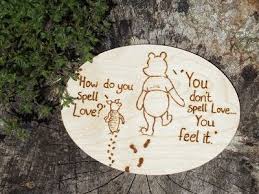 Items Similar To Pyrography Pooh Bear Sign On Etsy Pyrography Christmas Tree Ornaments To Make Pyrography Designs