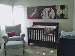 Buy online & pick up in stores shipping same day delivery include out of stock accent rugs accent table lamps area rugs baby mobiles baby playmats chalk boards chandeliers collectible display boxes curio shelves curtain panels decorative baskets decorative bookends decorative clocks decorative mobiles decorative pillow decorative storage bins. Dear Weekend My Client S Sports Themed Nursery Baby Room Themes Sports Nursery Theme Baby Boy Nursery Sports