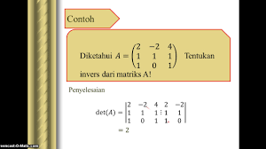Mencari invers matriks berordo 3x3 dapat dilakukan dengan dua cara, yaitu dengan adjoin dan transformasi baris elementer. Cara Menentukan Invers Matriks Ordo 2x2 Dan 3x3 Youtube