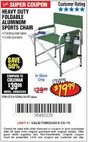 Ask a sales person what kinds of deals. Heavy Duty Folding Aluminum Chair For 19 99 Harbor Freight Coupons