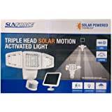 Sunforce 82153 150 Led Triple Head Solar Motion Light 1000 Lumen Output 30ft 9 1m Detection Distance 180 Degrees Detection Range Fully Weather Resistant And Can Be Mounted Almost Anywhere Amazon Com